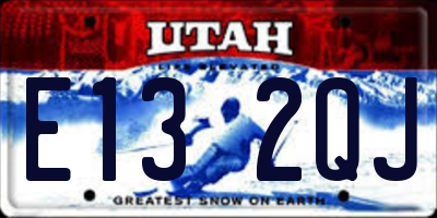 UT license plate E132QJ