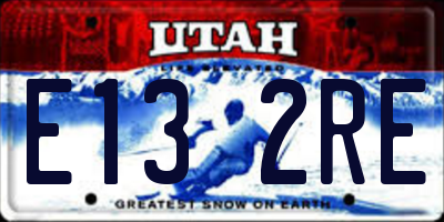 UT license plate E132RE