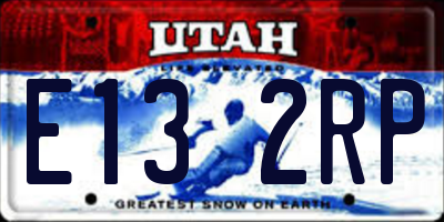 UT license plate E132RP