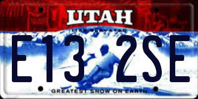 UT license plate E132SE