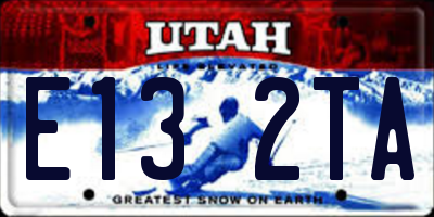 UT license plate E132TA