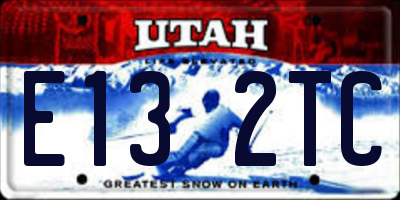UT license plate E132TC