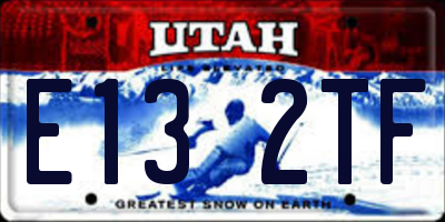 UT license plate E132TF