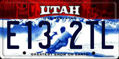 UT license plate E132TL