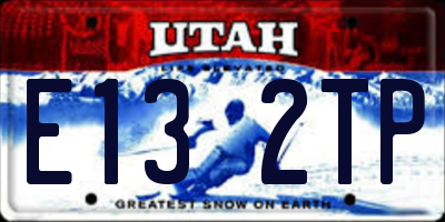 UT license plate E132TP