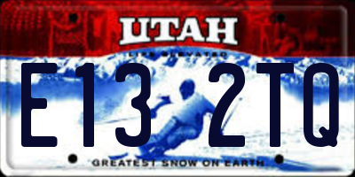 UT license plate E132TQ