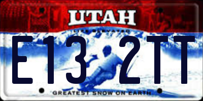 UT license plate E132TT