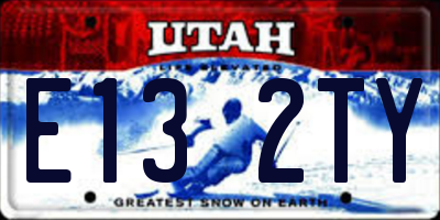 UT license plate E132TY