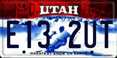 UT license plate E132UT
