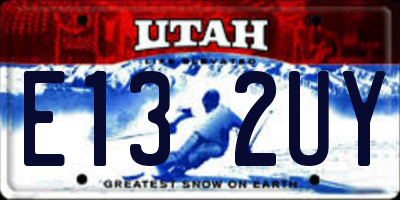 UT license plate E132UY