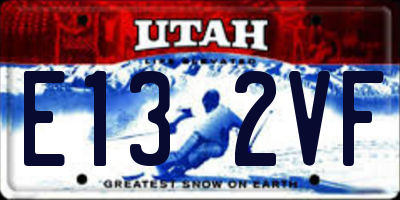 UT license plate E132VF