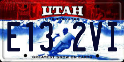 UT license plate E132VI