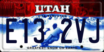 UT license plate E132VJ