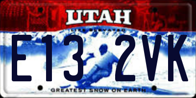 UT license plate E132VK