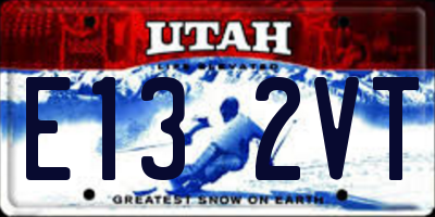 UT license plate E132VT