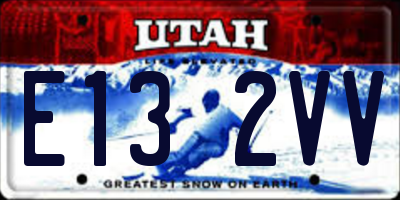 UT license plate E132VV