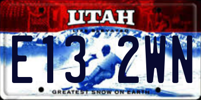 UT license plate E132WN