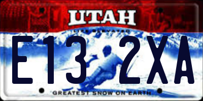 UT license plate E132XA