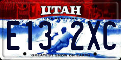 UT license plate E132XC