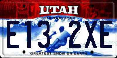 UT license plate E132XE