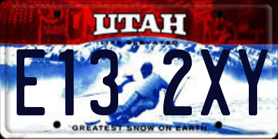 UT license plate E132XY