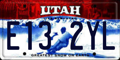 UT license plate E132YL
