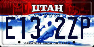 UT license plate E132ZP