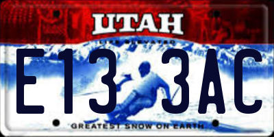 UT license plate E133AC