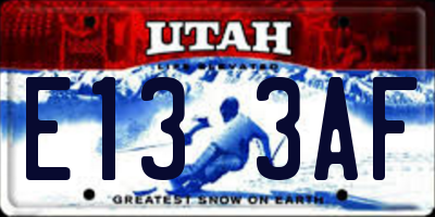 UT license plate E133AF