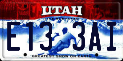 UT license plate E133AI