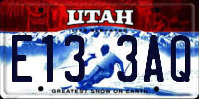 UT license plate E133AQ