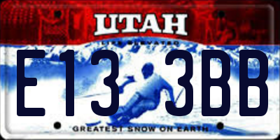 UT license plate E133BB