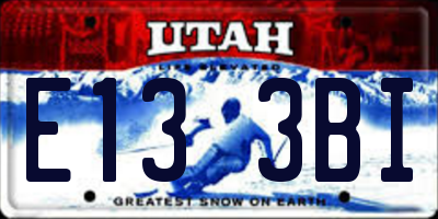 UT license plate E133BI