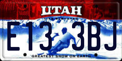 UT license plate E133BJ