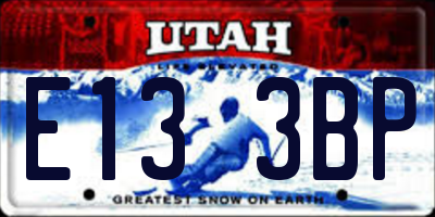 UT license plate E133BP