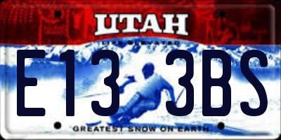 UT license plate E133BS