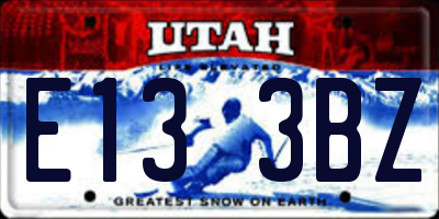 UT license plate E133BZ