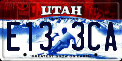 UT license plate E133CA