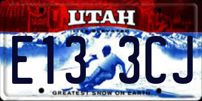 UT license plate E133CJ