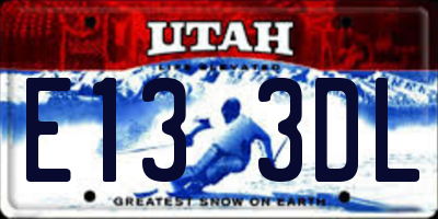 UT license plate E133DL