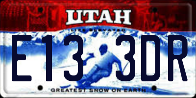 UT license plate E133DR