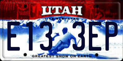 UT license plate E133EP