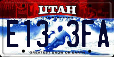 UT license plate E133FA