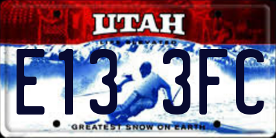 UT license plate E133FC