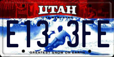 UT license plate E133FE