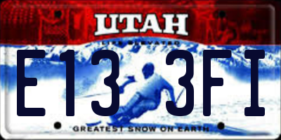 UT license plate E133FI