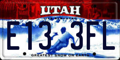 UT license plate E133FL