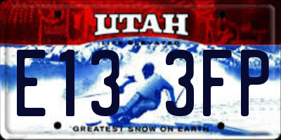 UT license plate E133FP