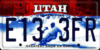 UT license plate E133FR