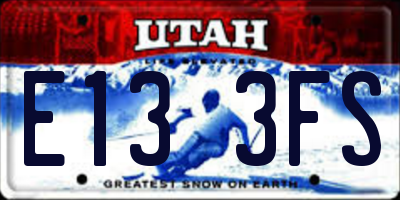 UT license plate E133FS